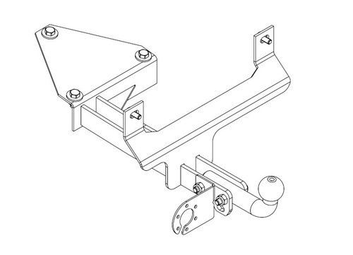 Фаркоп Avtos на DATSUN mi-DO (2014-)(паспорт и сертификат в комплекте)(без электрики)DO 05