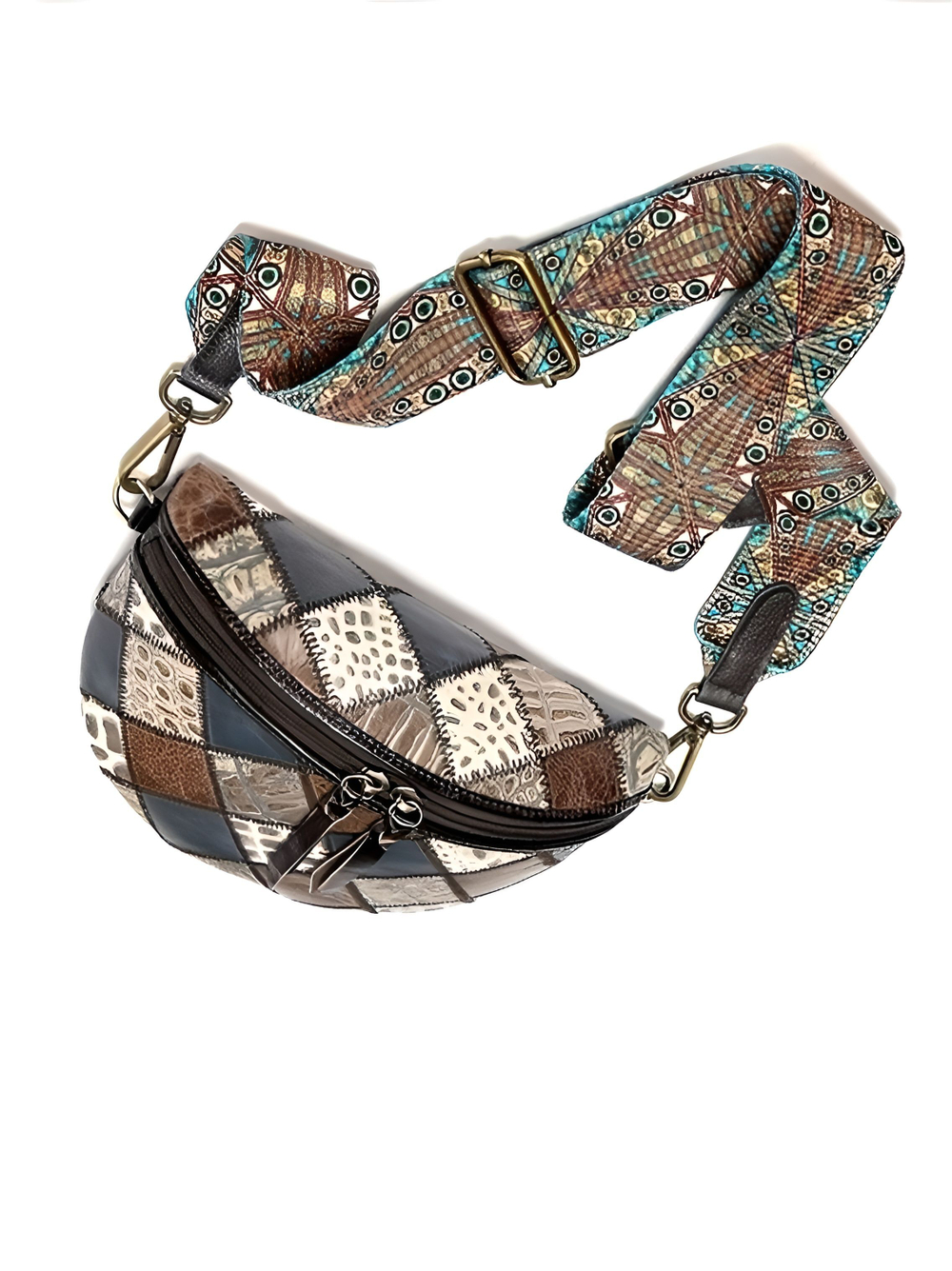 Сумка через плечо кожаная маленькая бананка КожаноFF