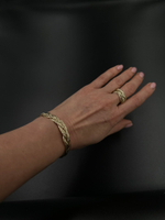 Браслет разъемный косы, оттенок золото