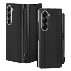 Чехол с премиальной искусственной кожи с MagSafe от Dux Ducis для Samsung Galaxy Z Fold 7, серия Bril Series Case (версия с S Pen)
