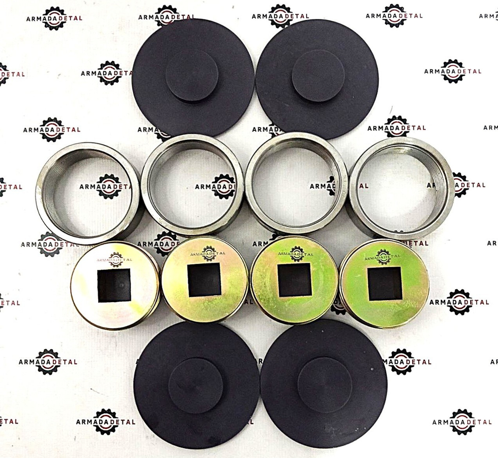 Накладка опоры нижняя + втулка аутригера + Направляющая нижняя (4+4+4) 123/06014 + 123/07482 + 128/10850