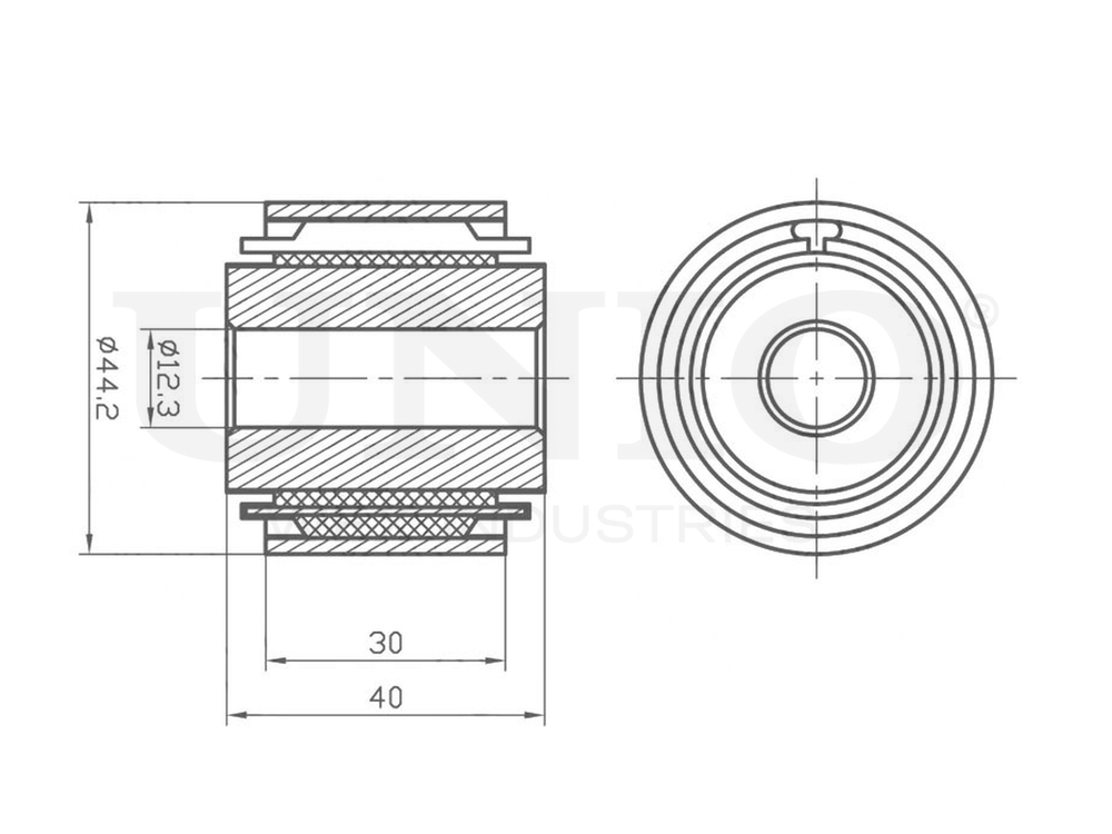 Сайлентблок внутренний заднего верхнего рычага UNIO RMP-20109