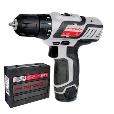 ИНТЕРСКОЛ ДА-12ЭР акк. дрель-шуруп ПРОМО [434.2.2.20] ( 12В, Li-ion, 2 аккум., 2Ач )