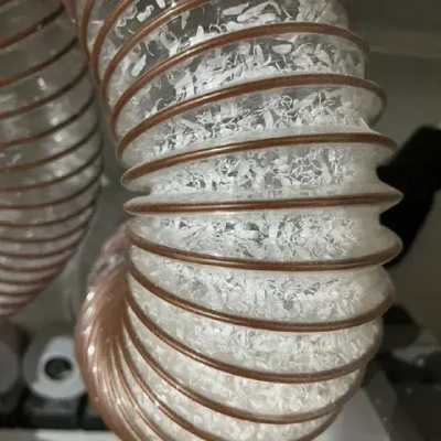 Воздуховод шланг рукав полиуретановый 80 мм армированный проволокой шланг 3 м для аспирации стружкоотсоса и вытяжки