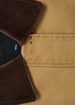 Парка оверсайз с контрастным воротником