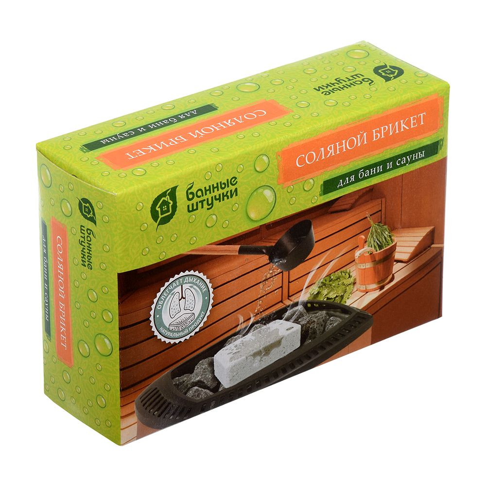 32400 БРИКЕТ СОЛЯНОЙ ДЛЯ БАНИ И САУНЫ 1,3 КГ (1/9) "БАННЫЕ ШТУЧКИ"