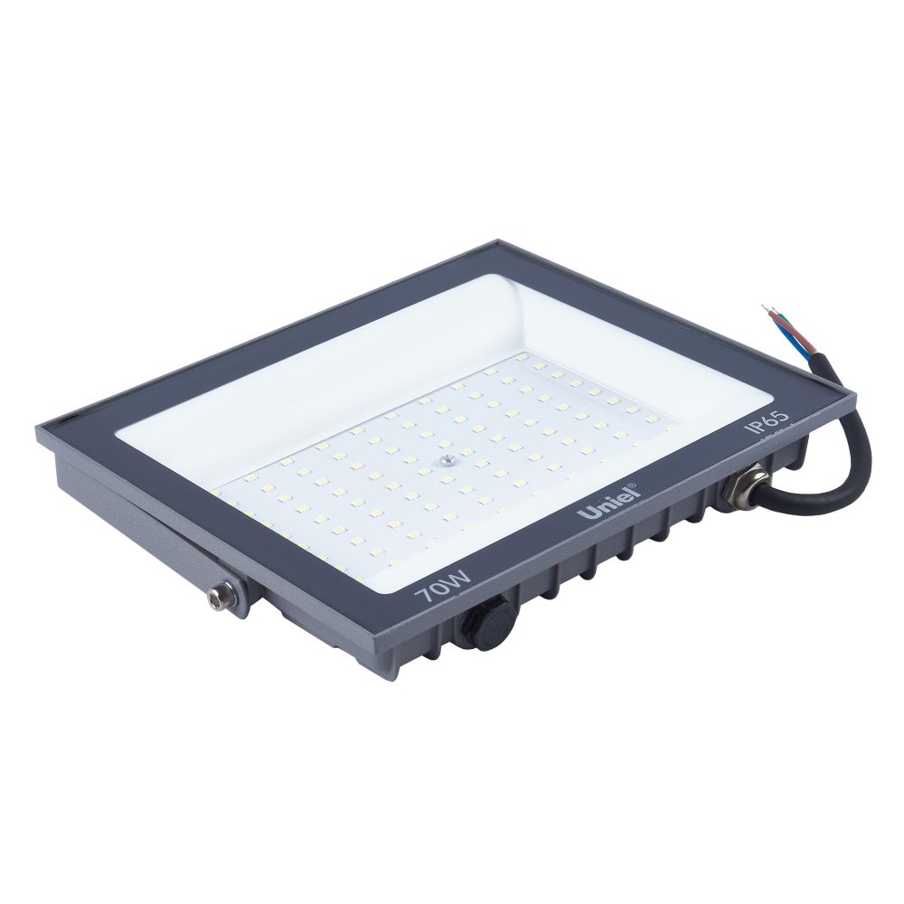 ULF-F23-70W-6500K IP65 160-240V GREY Прожектор светодиодный. Дневной свет 6500K. Корпус серый. TM Uniel