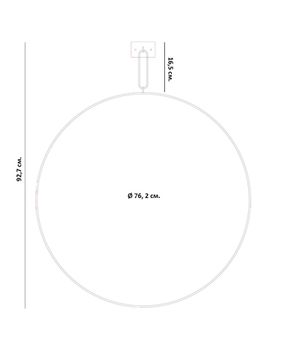 Серебряное настенное зеркало “Найт”