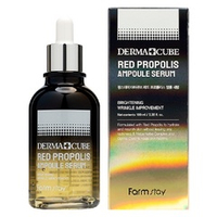 Антивозрастная ампульная сыворотка против морщин с Прополисом FarmStay Derma Cube Red Propolis Ampoule Serum 100мл