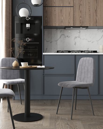 Стул Easy велюр серый