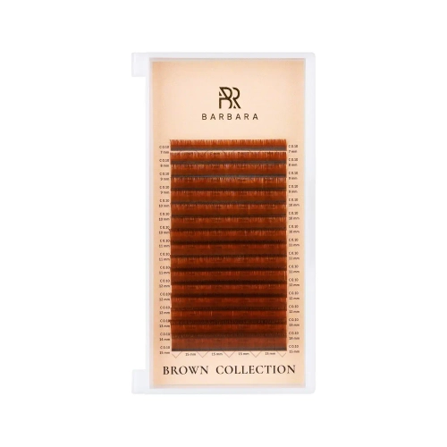 Ресницы коричневые BARBARA Caramel МИКС