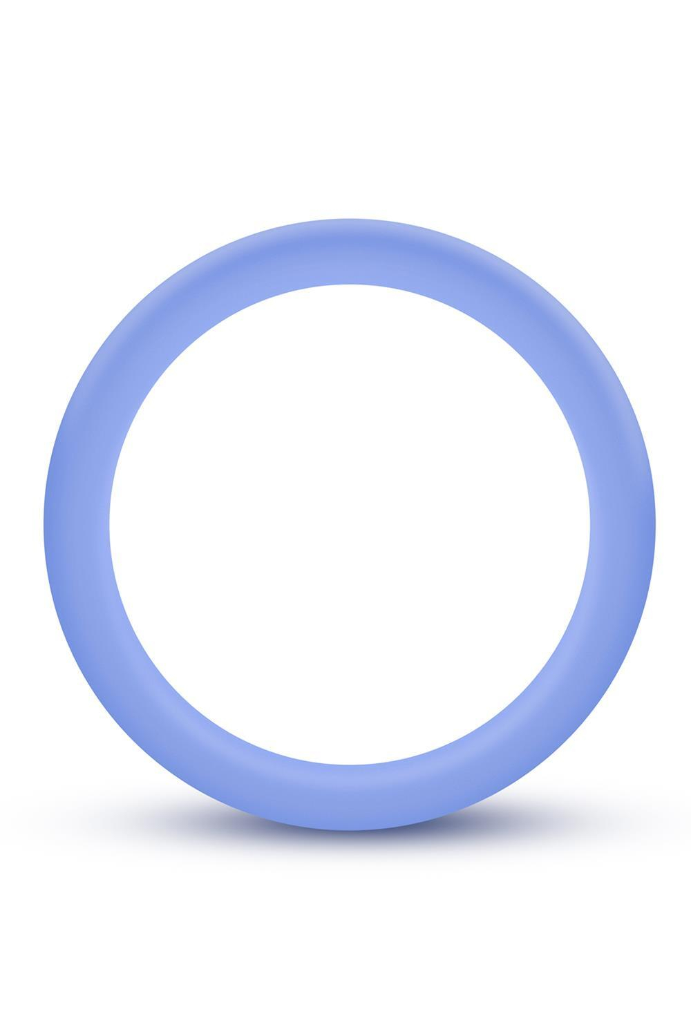 Голубое люминесцентное кольцо Silicone Glo Cock Ring (Цвет: голубой)