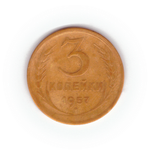 3 копейки 1957 года F №3