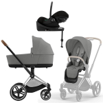Коляска Cybex Priam IV Chrome Brown complete Cloud G Moon Black Plus Base G 4 в 1 Mirage Grey