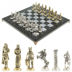 Шахматы "Галлы и Римляне" доска 40х40 см серый мрамор G 122642