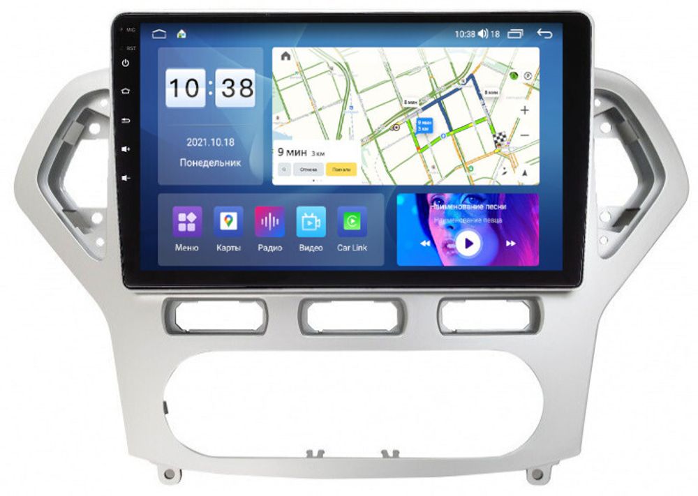 Магнитола для Ford Mondeo 4 2007-2010 - Parafar PF956UHD на Android 13, QLED, ТОП процессор, 8Гб+128Гб, CarPlay, 4G SIM-слот