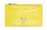Balenciaga Cow Leather Coin Purse, Card Holder Women"s Yellow