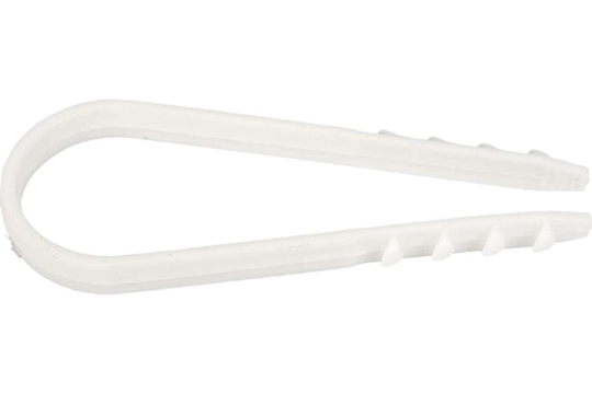 Дюбель-хомут ДХК для круглого кабеля 19-25мм нейлон белый (100шт) КВТ Fortisflex