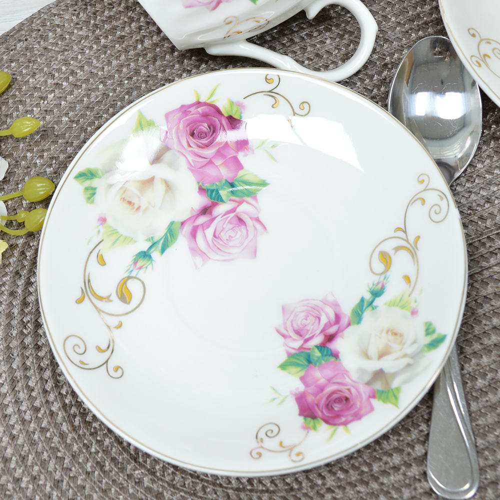 Чайный набор 12 предметов 220мл "Розовый сад"