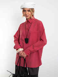 Рубашка Модная клеточка красного цвета