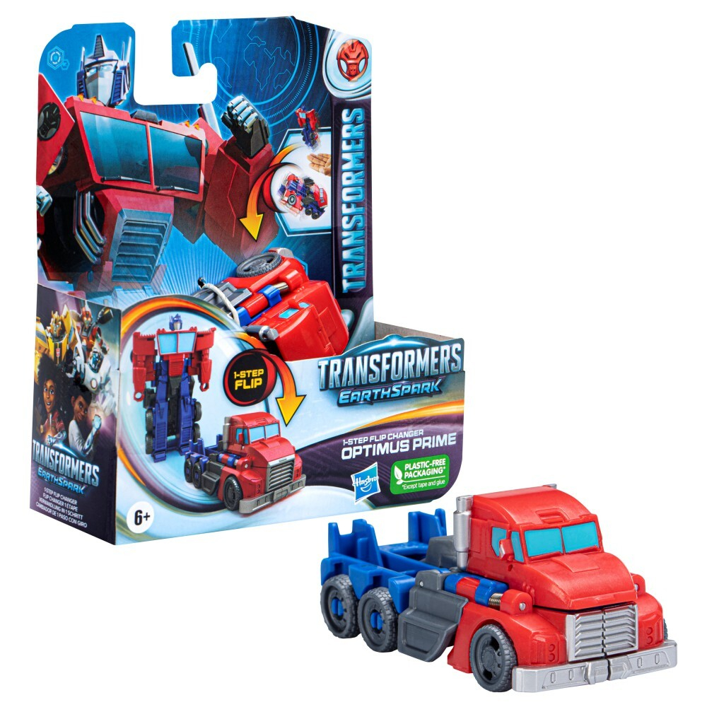 Hasbro Transformers EarthSpark - Оптимус Прайм 1-step flip figure F6716 / артикул   F6229 F6716  / GTIN 5010994183332