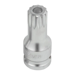 Головка-бита SPLINE с отверстием M18 (L-60мм)1/2'' RockForce##Rock FORCE RF-24806018B