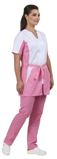 Блуза женская "Люцина" (белый/розовый)