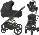 Детская коляска 3 в 1 Espiro Miloo 2.0 и автокресло Pi Gray blue 310 diamond black