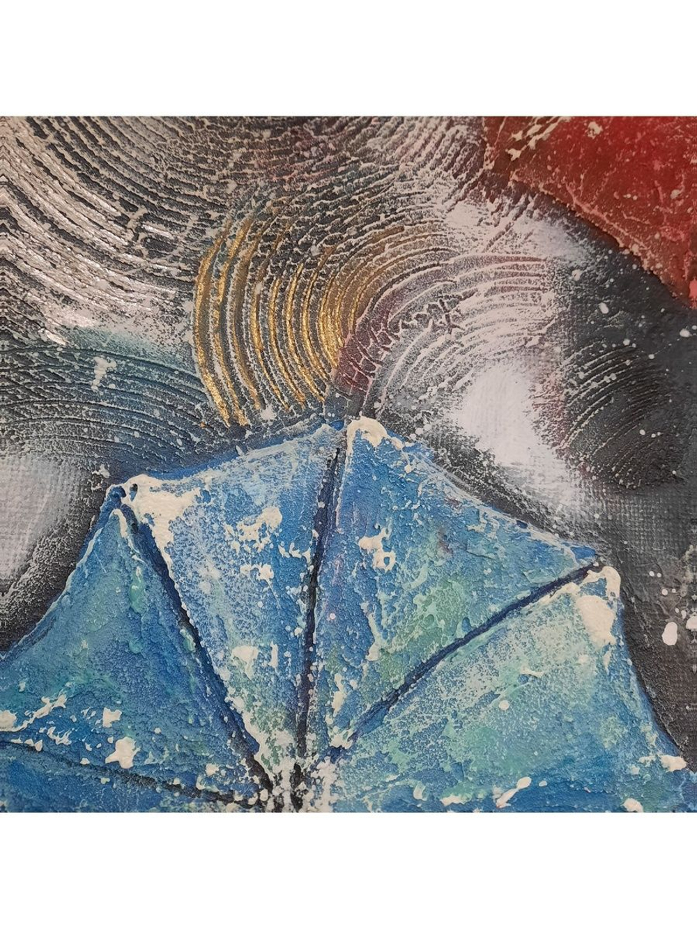 Картина "Кружево водных кругов" 50х60: Ручная уникальная эксклюзивная картина в единственном экземпляре