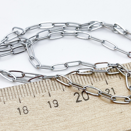 Цепочка, сталь, размер звена 6,2*2,6 мм, цена за 50 см