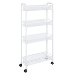 Этажерка "Ладья 14 К" 4 полки на колесиках белый