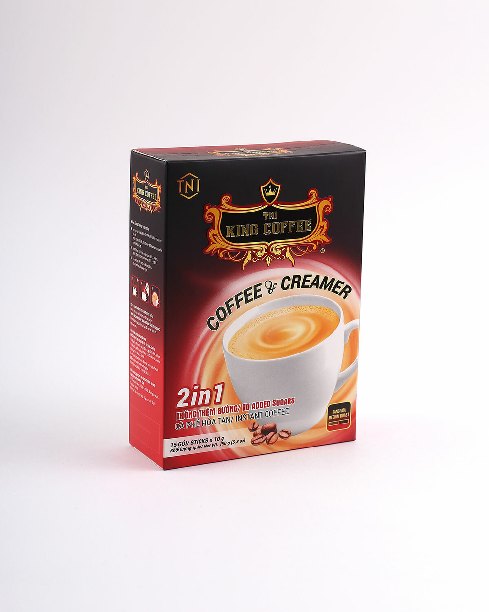 Растворимый вьетнамский кофе King Coffee and Creamer (кофе и сливки, 2 в 1), 2 упаковки по 15шт.