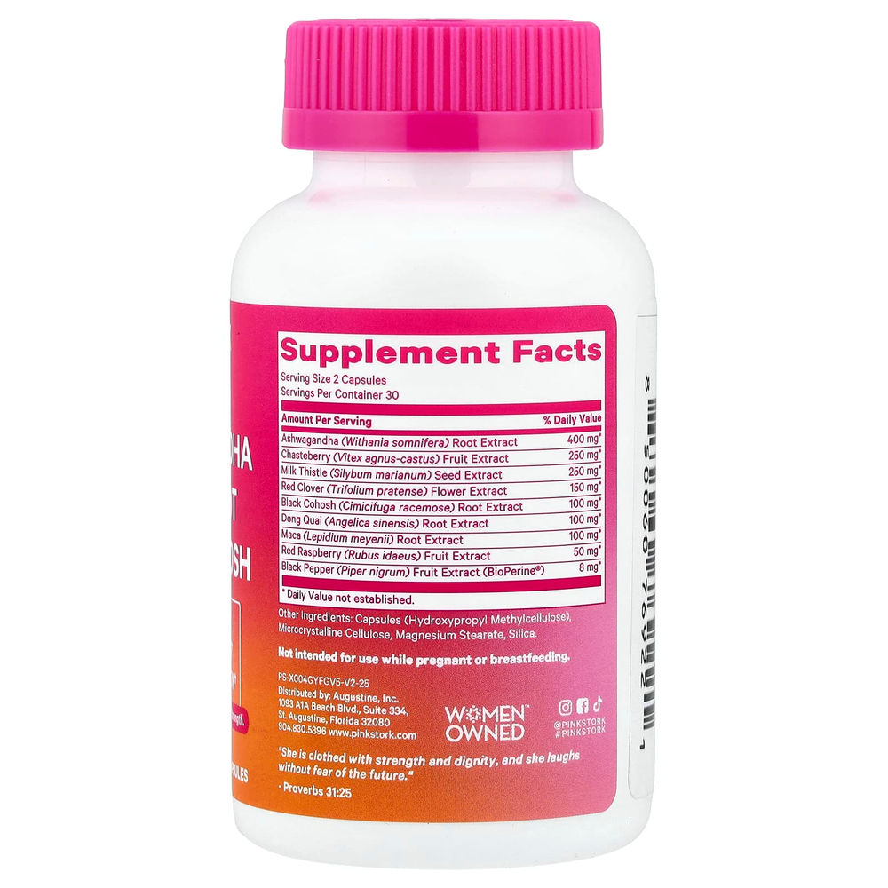 Pink Stork, ашваганда и корень воронца кистевидного, 60 капсул