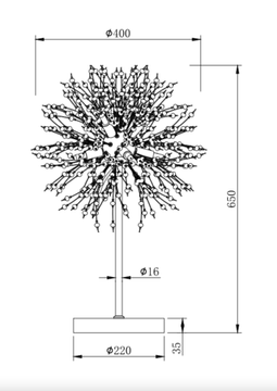 Светильник настольный 8*G9 2123/09/08T хром Salut Stilfort