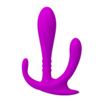 Лиловый силиконовый тройной стимулятор Edgar