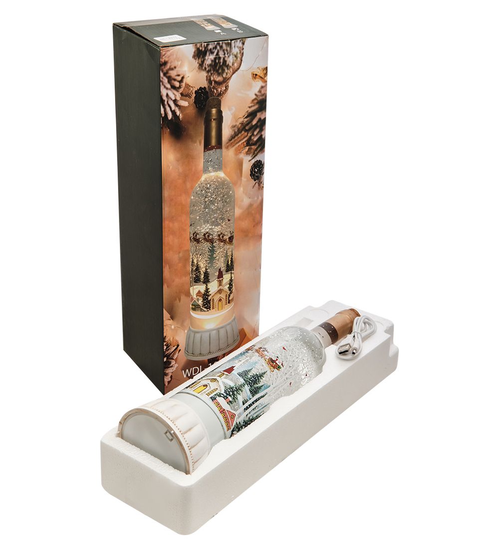 XM-843/1 Новогодняя бутылка с подсветкой
