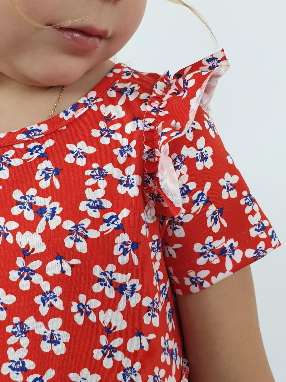 11-195-15 Платье для девочки с коротким рукавом Luneva