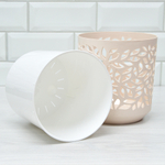 Кашпо Leaves 2,5л, пудра/белый