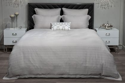 Постельное белье семейное Garda Decor Гарда серое