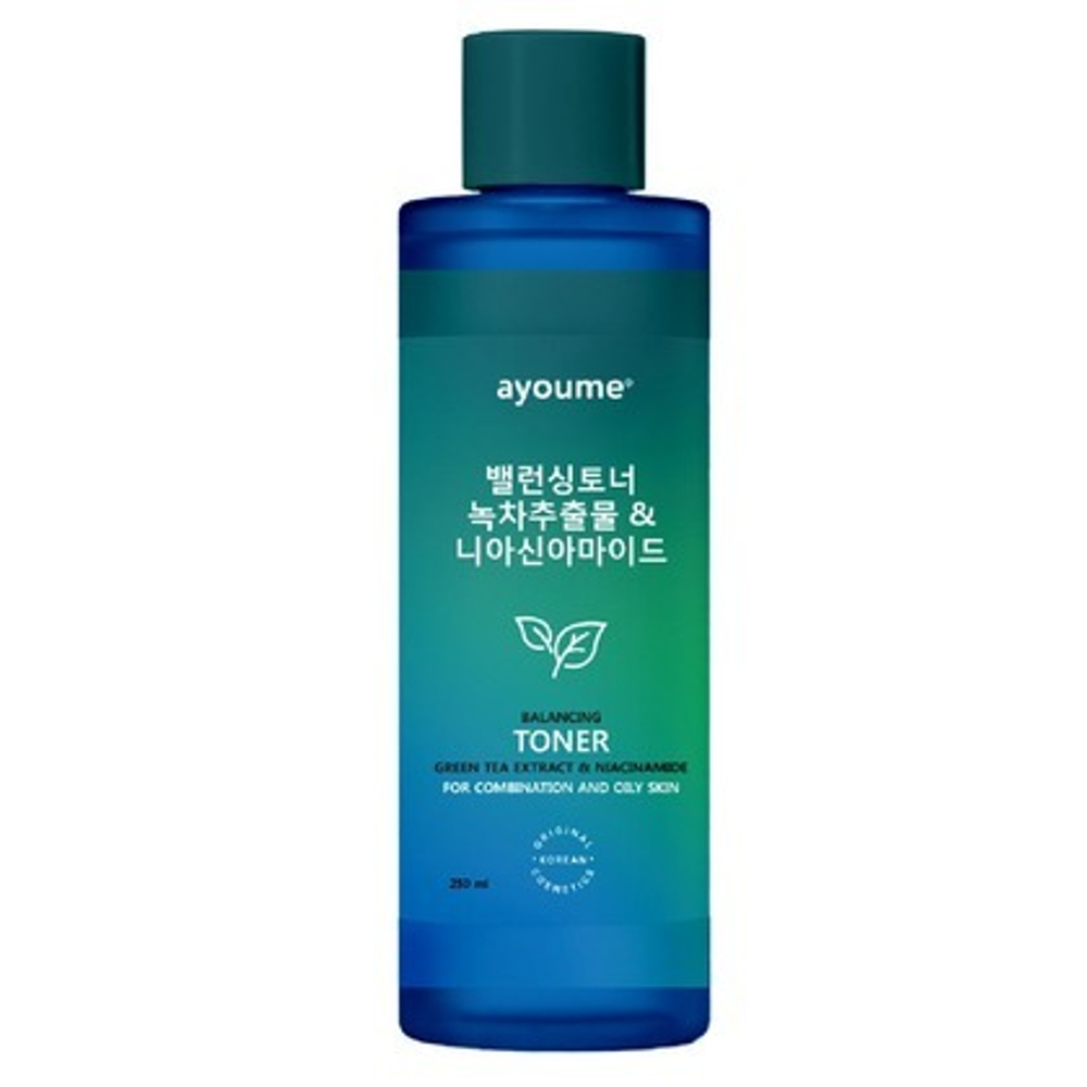 Тонер для лица с экстрактом зеленого чая AYOUME Balancing Toner Green Tea & Niacinamide 250 мл