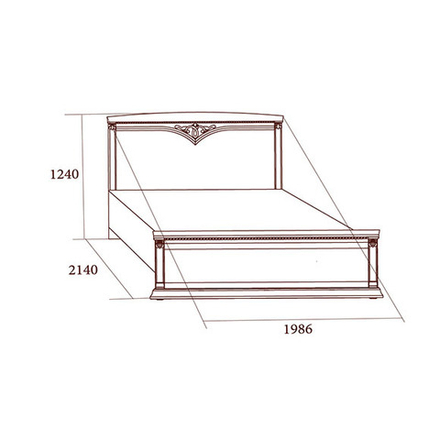 ЛОРЕНЦО Кровать с ножной спинкой