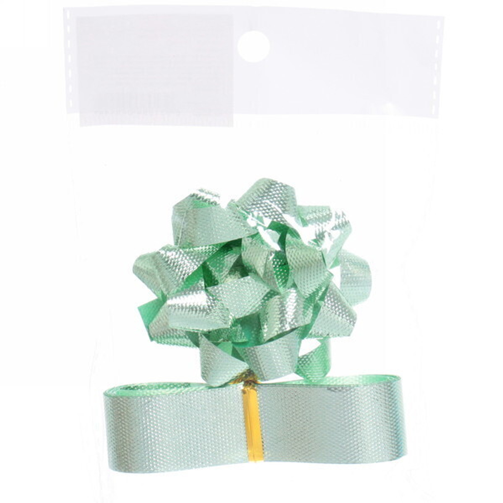 Набор для декорирования «Перламутр» бант 6см, лента 2см (3м), Зеленый