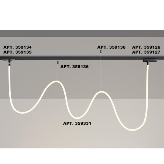 359331 KONST NT24 066 черный Светильник светодиодный IP20 LED 4000K 38W 170-265V 3360Лм RAMO