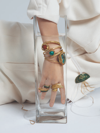 Кольцо мятый металл