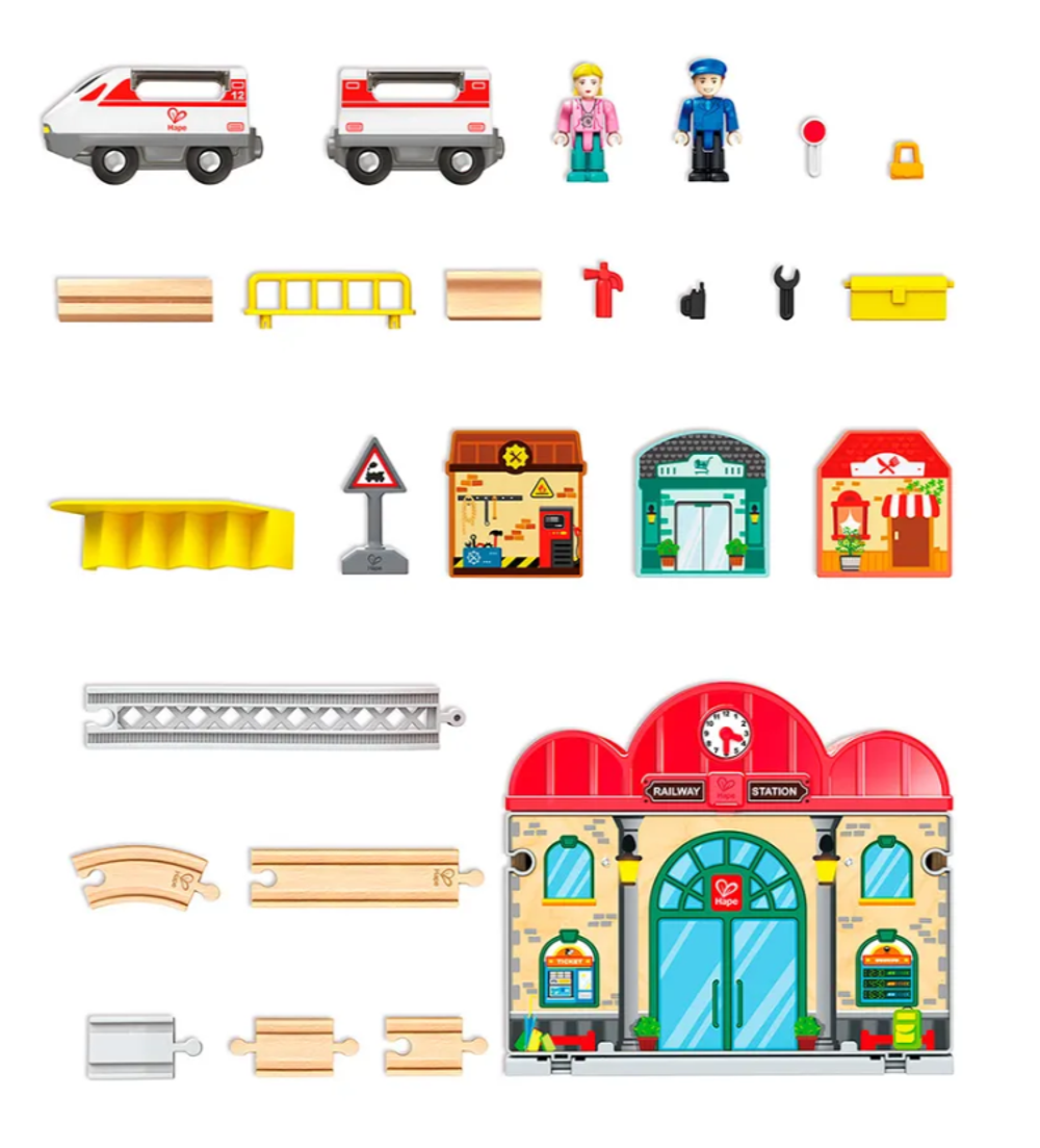 Детский игровой набор "Железнодорожная станция"