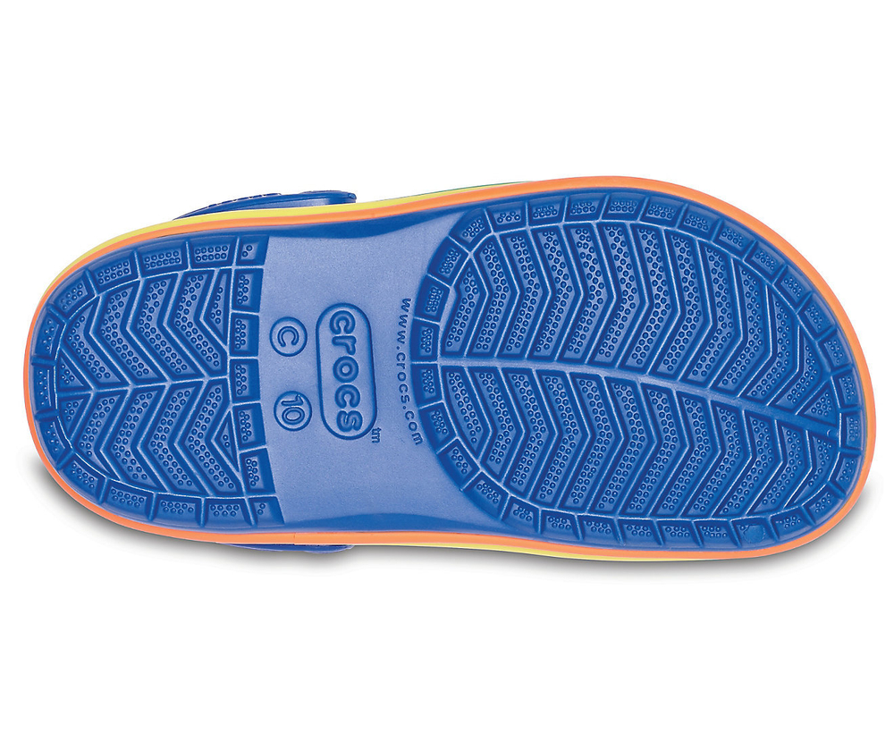 Детские Сабо Crocs Crocband Rainbow Band Blue Jean