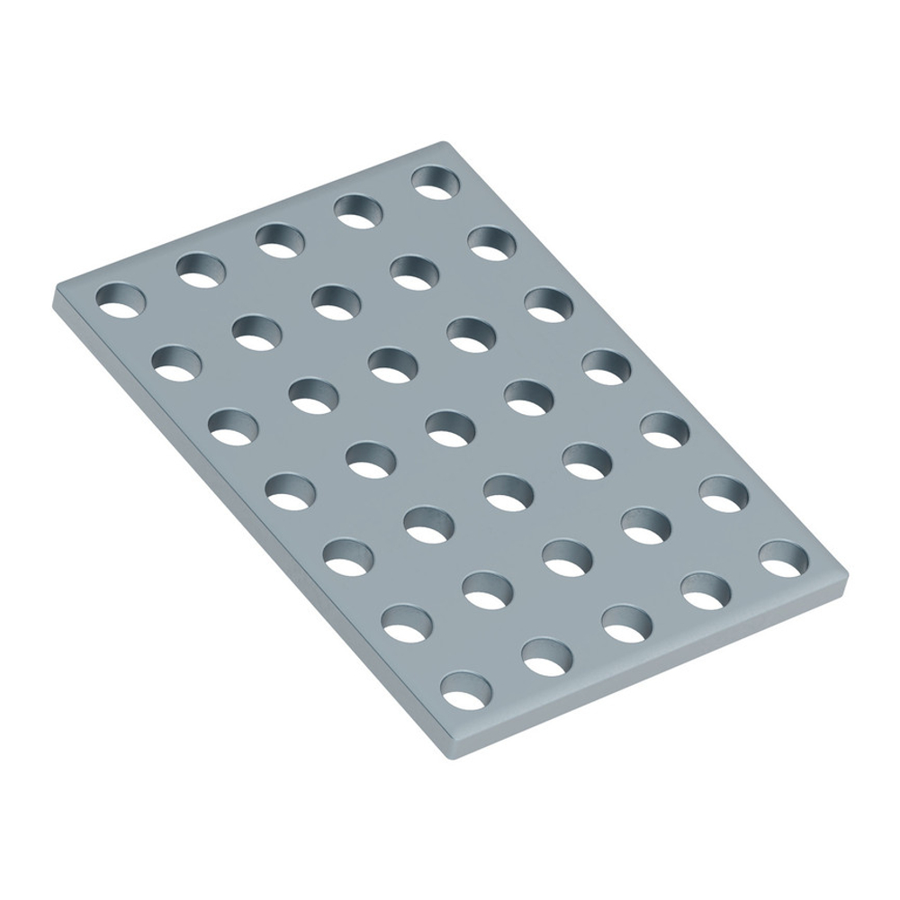 1139 Series Steel Grid Plates (5 x 7 Hole, 40 x 56mm) - 2 Pack
