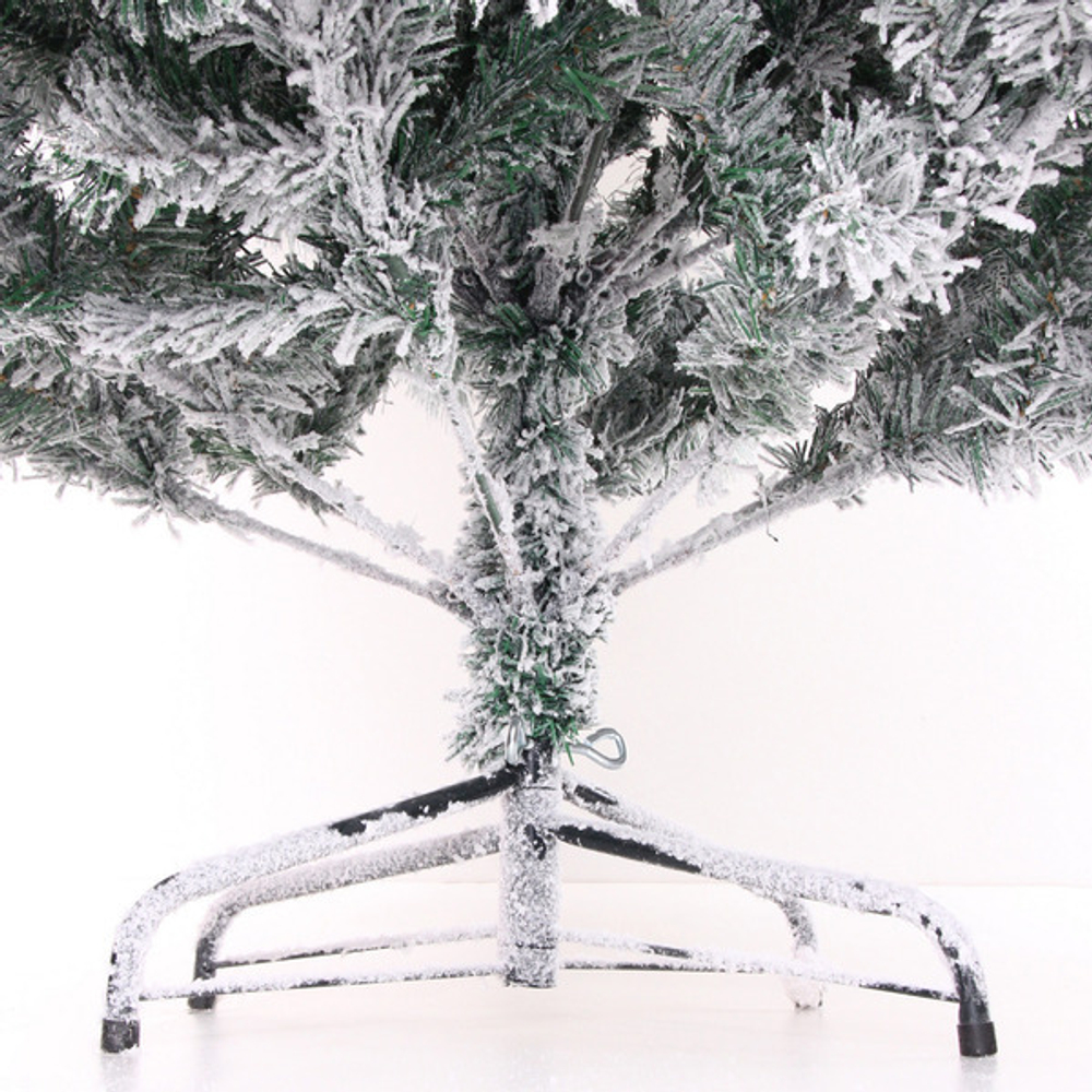 Елка «Зимняя метель» 210 см, ПВХ+леска с белым напылением (970 веток)