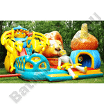 Большой надувной батут-горка "Гости города"