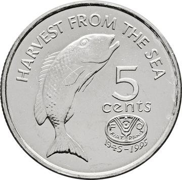 5 центов 1995 Фиджи «50 лет ФАО»